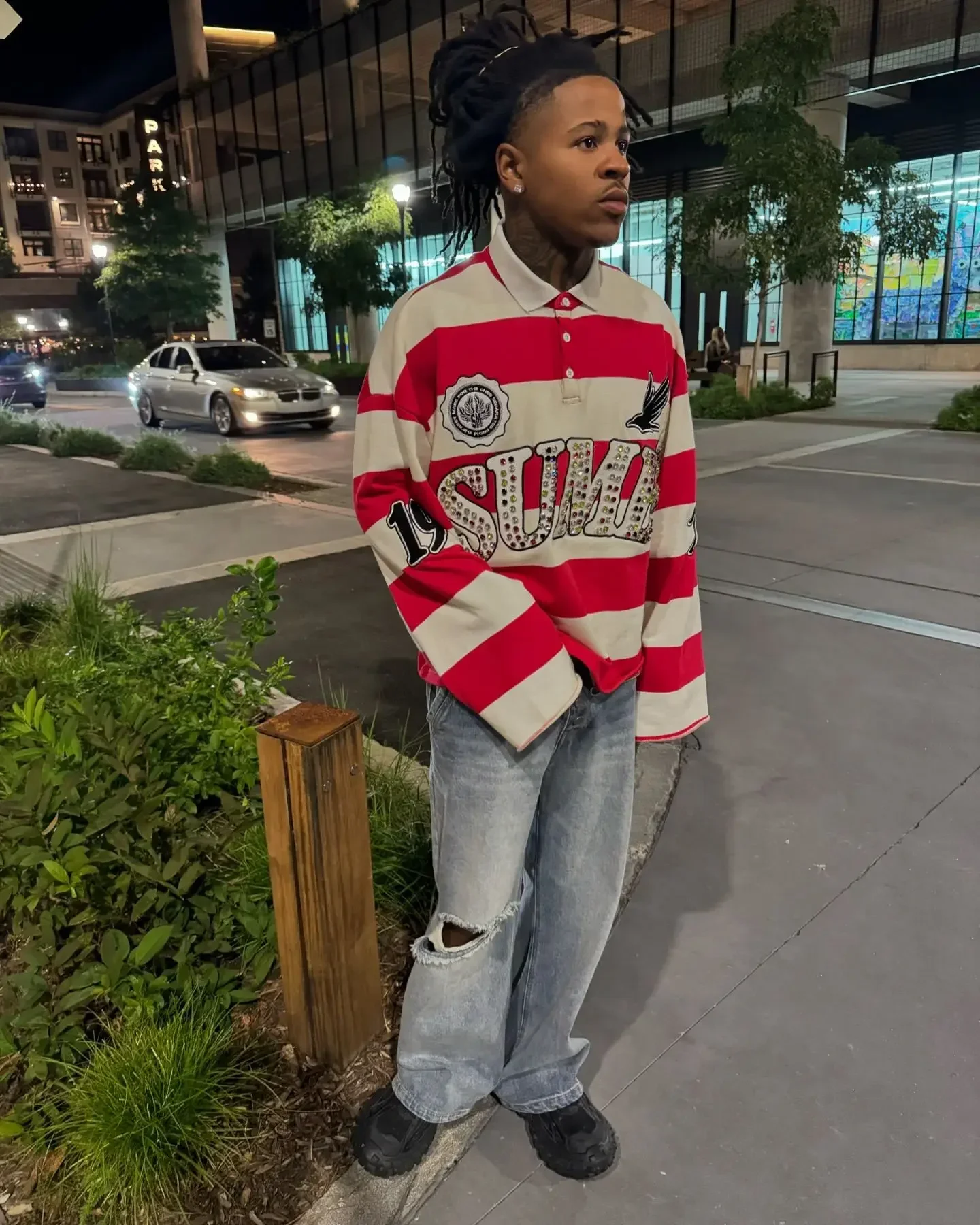 Y2k Retro Gothic Sume Letter Rhinestone Embroidery T Shirts Summer Men Hip Hop Short Sleeve TShirts Harajuku Fashion Stripe Tee 23 S96912c9399b2424bbb06add476b1e1a4X