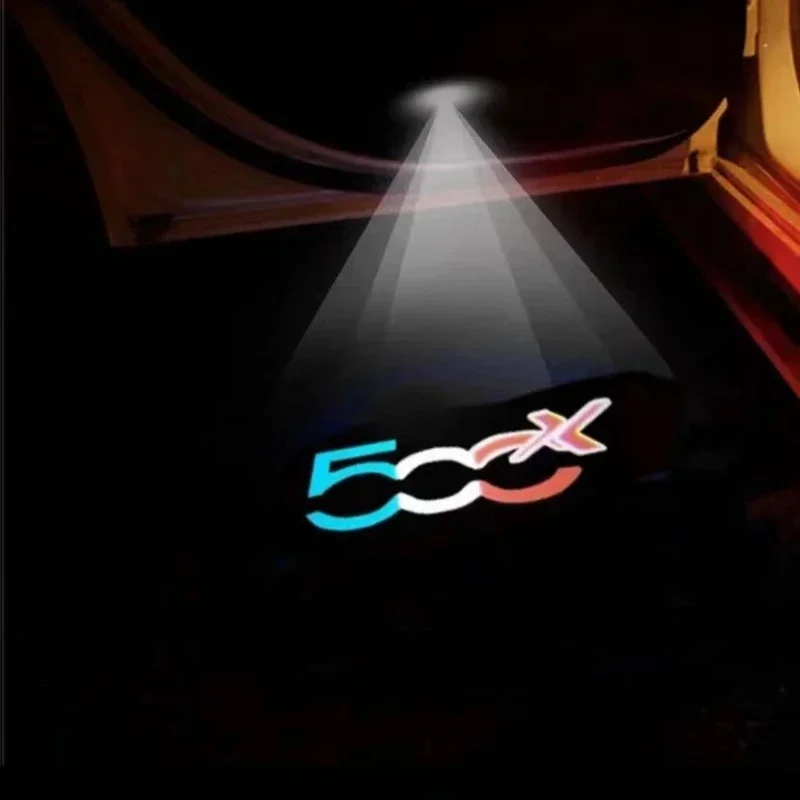 Wireless Led Car Door Welcome Logo Light Projector Shadow Lamps Per Fiat 500X Punto 500L 500 Light Accessori Per Lampade Di Cortesia