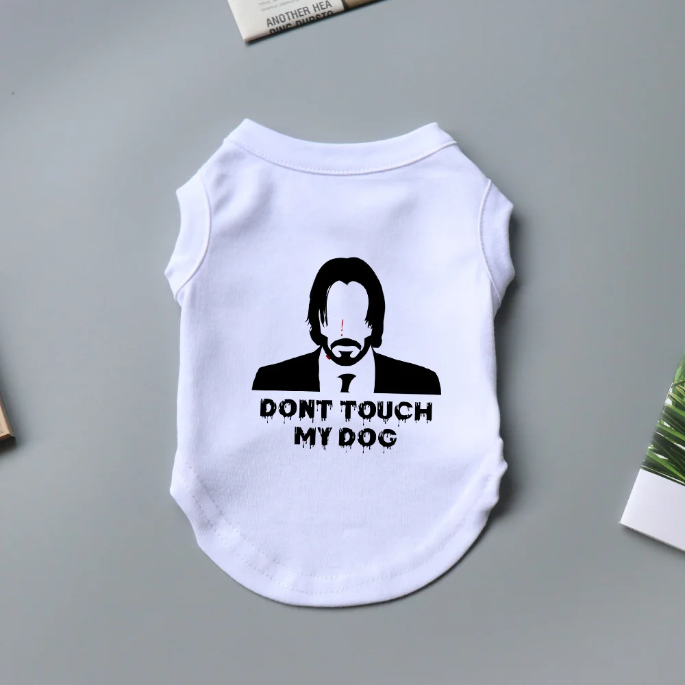 T-shirt pour chiens personnalisé John Wick "Dont Touch My Dog" - 2025 - Vêtement et accessoires pour chiens - Doglovedesign