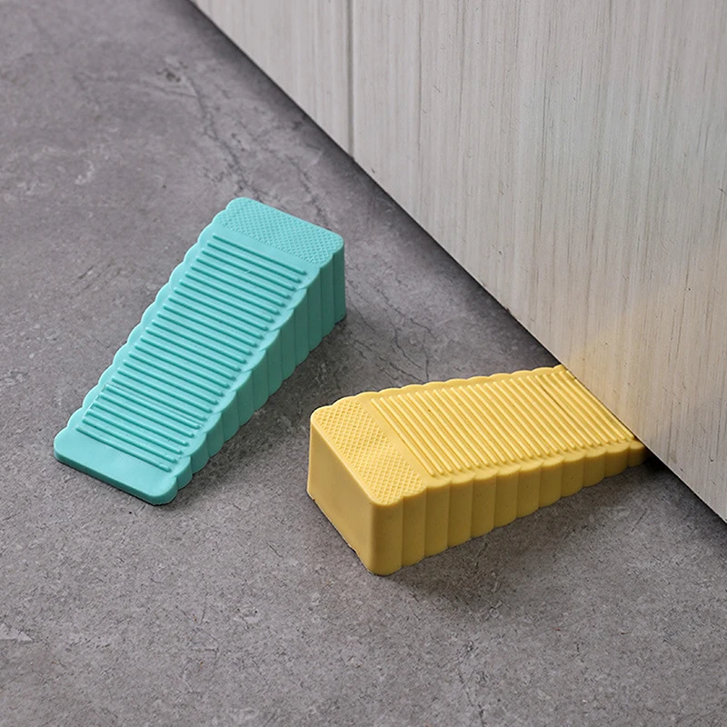 6PCS Safety Silicone Door Stop Stoppers Block Wedge Doorstops Door Stopper Home Office Rear Retainer Anti-collision Stop