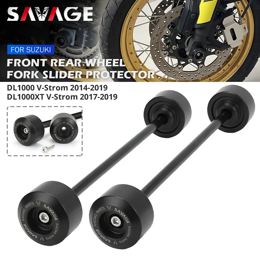 

V-Strom 1000 Motorcycle Rear Front Wheel Axle Sliders Fork Crash Protector For SUZUKI DL1000/XT DL 1000 VStrom 1000XT 2014-2019