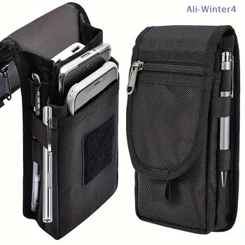 【Winter4】Mobile Phone Bag Casual Waist Bag Pen Insertion Bag Flip Top Mobile Phone Waist Hanging Bag Waist Bag Mobile Phone 1