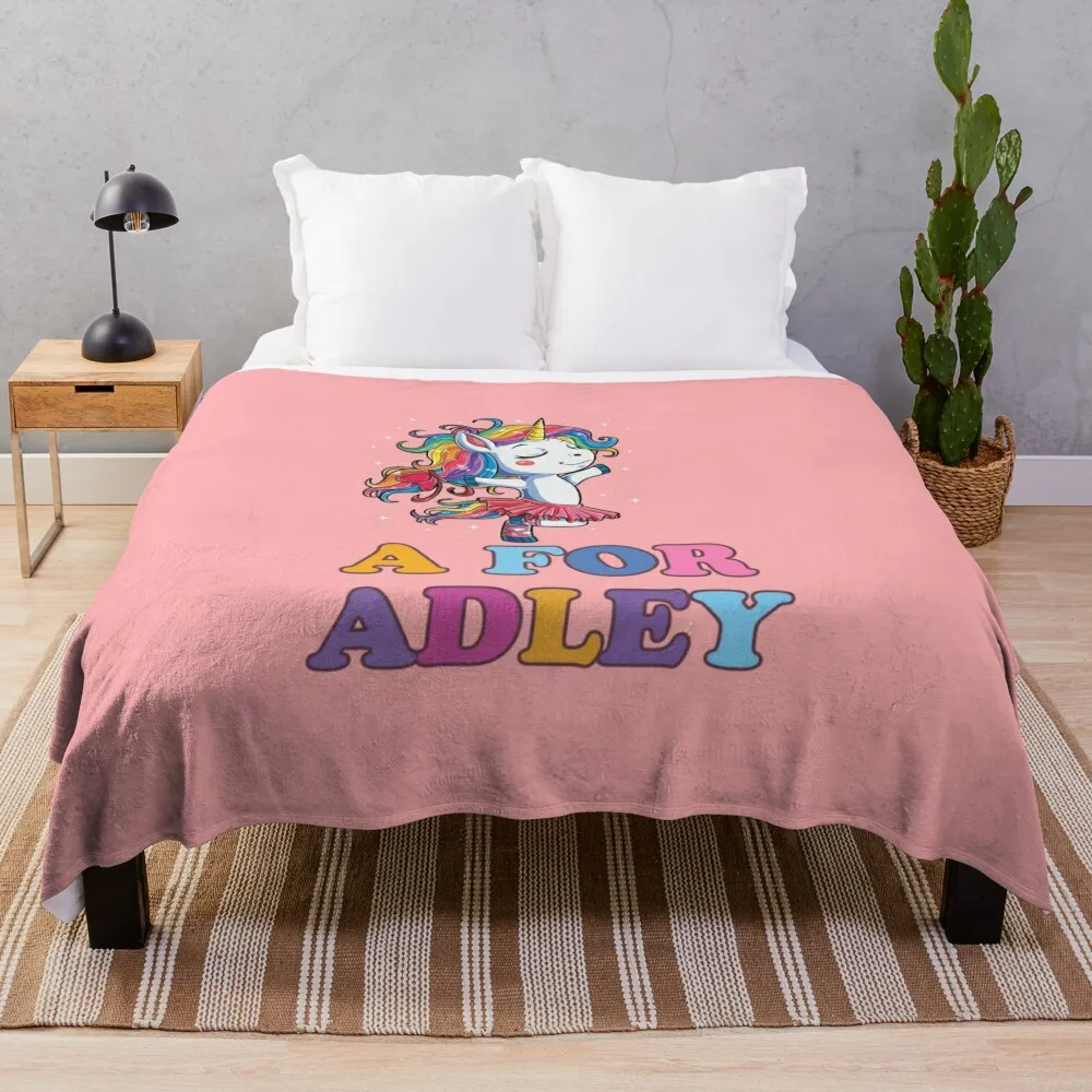 AdleysPlayspaceAForAdleyUnicornDancingCuteThrowBlanket