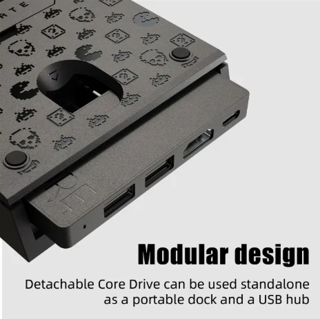 스컬앤코 세이베이브 레이븐 점프게이트 독 USB C 허브 휴대용 스탠드 도킹 스테이션 (스위치 2 및 OLED 게임 액세서리용)