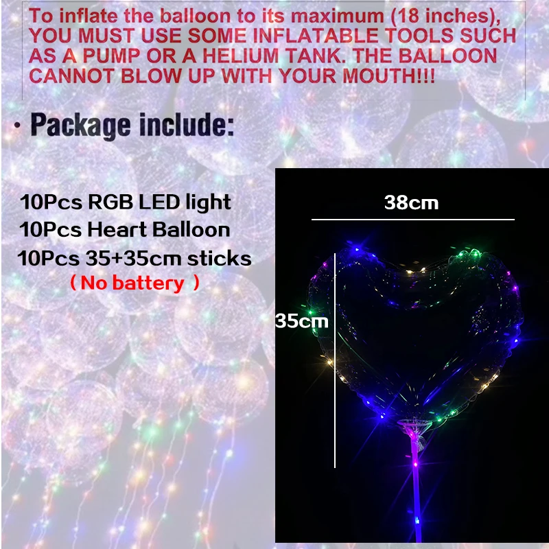 10 Palloncini LED Luminosi Con Luci: Colorati E Trasparenti, Perfetti Per Decorare Feste Di Compleanno, Matrimoni E Halloween
