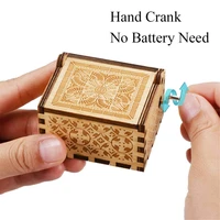 1PCS Wooden Music Box Personalized Music Box Hand-Cranked Antique Music Box Gifts For Wife Home Decoration 1