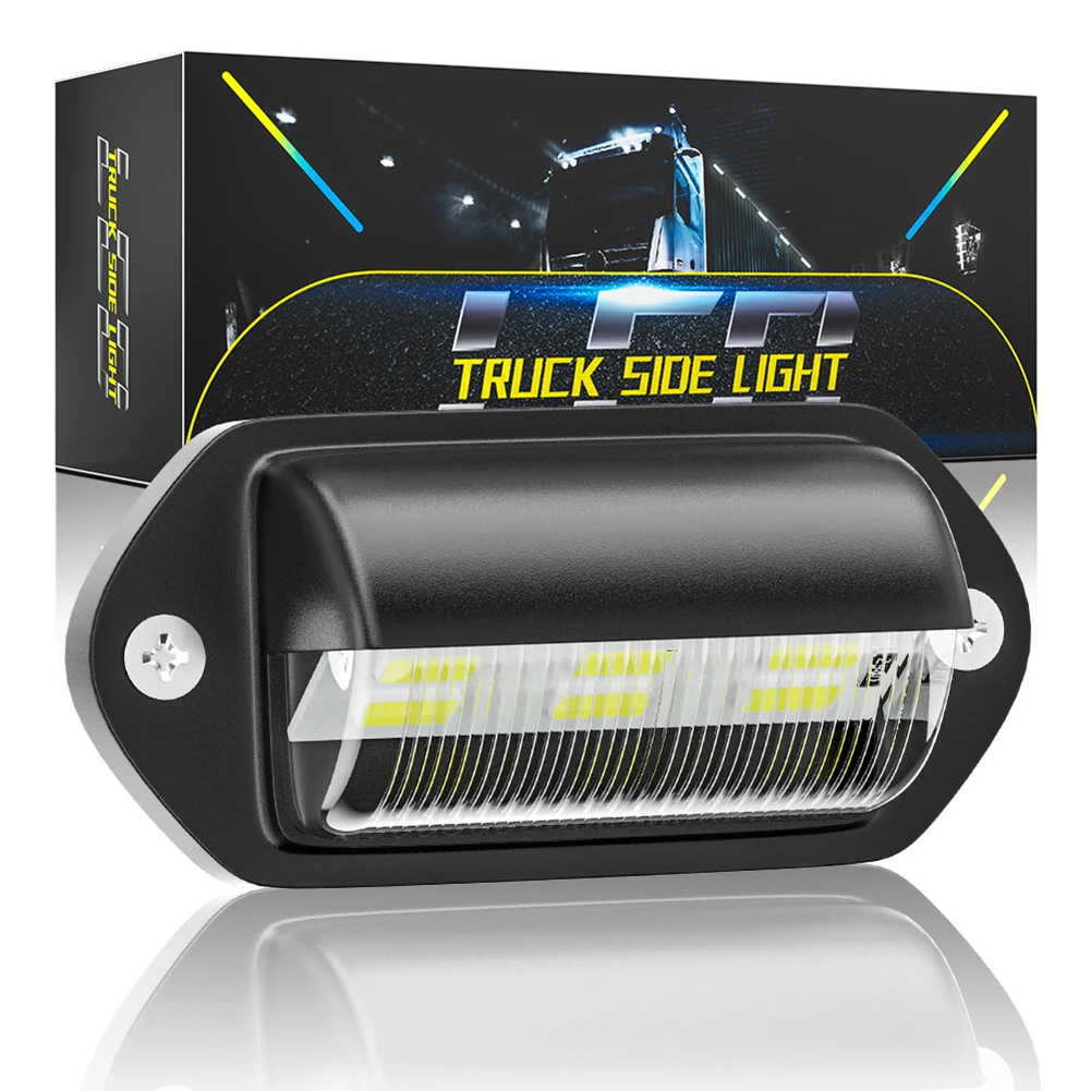 

NEW 6 LED Waterproof Car Truck License Number Plate Light White Bulbs License Taillight For SUV Truck Trailer Van Tag Step Lamp
