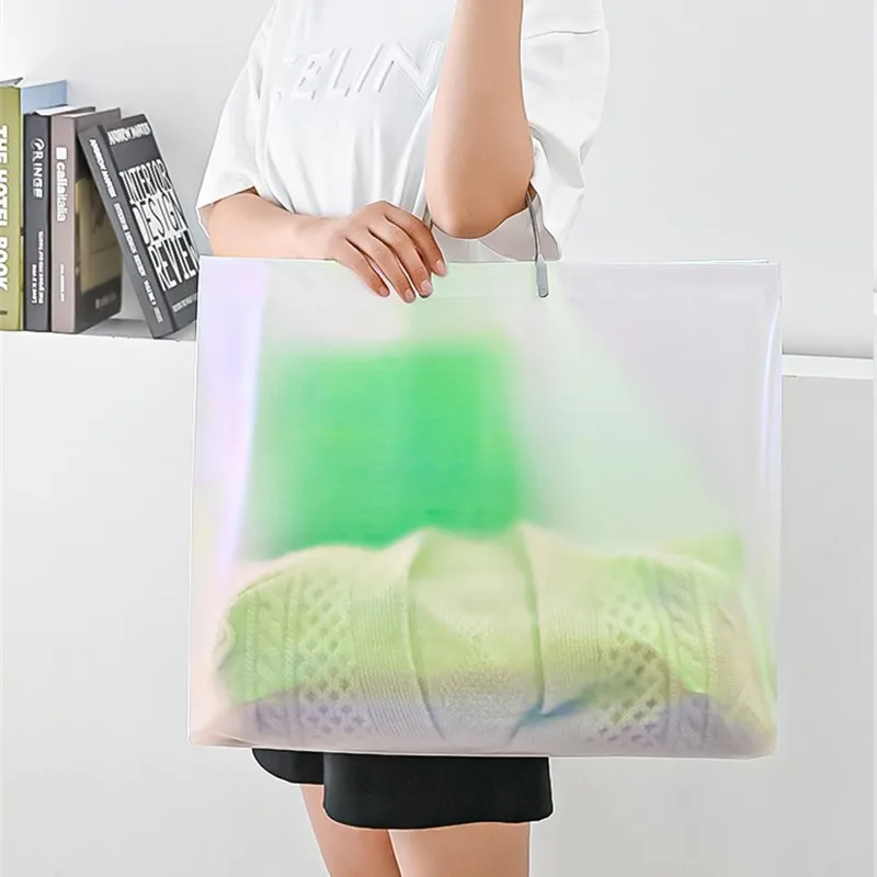 StoBag 여성용 투명 쇼핑 토트백, 플라스틱 어깨 패션 선물, 웨딩 파우치, 휴대용 맞춤 로고, 추가 요금, 10 개