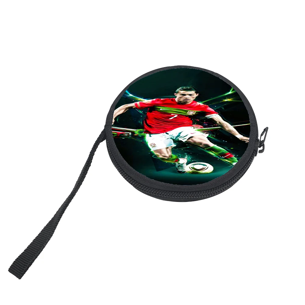 Coin Purse Football C-CR7 Anime Coin Purse Wallet Kids Action Figures Toys Peach Princess Luigi Cute Storage Bag