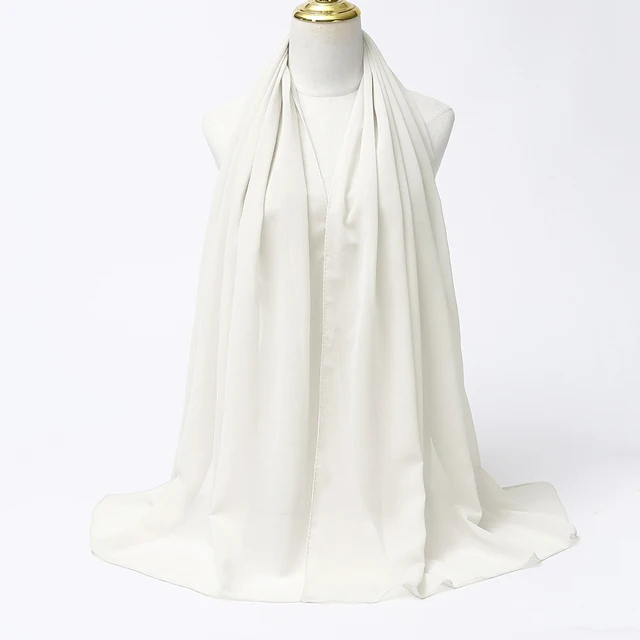 Foulard Hijab en mousseline de soie pour Femme, voile musulman ramadan ,hijab femme musulman,foulard musulmane pour femme, foulard mousseline en Jersey doux de haute qualité hijab islam voile femme musulman,70*180cm