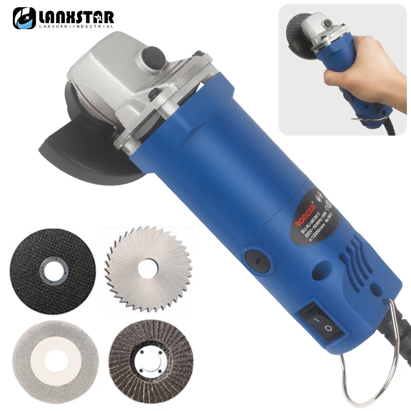 75mm Mini Electric Angle Grinder 6 Speed/Fixed Speed Small Cutting Polishing Machine Metal Wood Grinding Machine 165W/130W