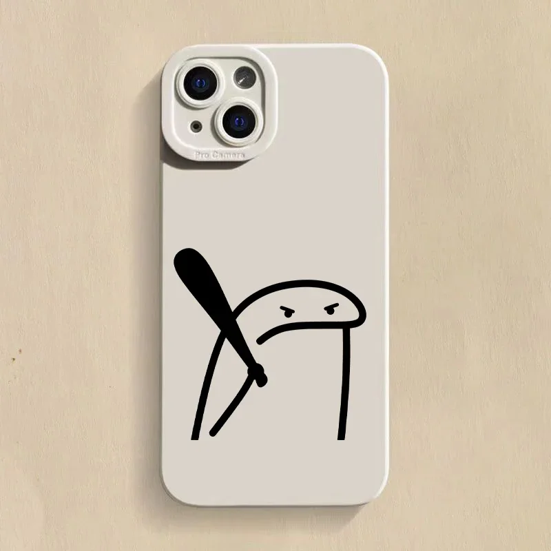 Adorable Cartoon Matchman Shockproof Silicone Phone Case