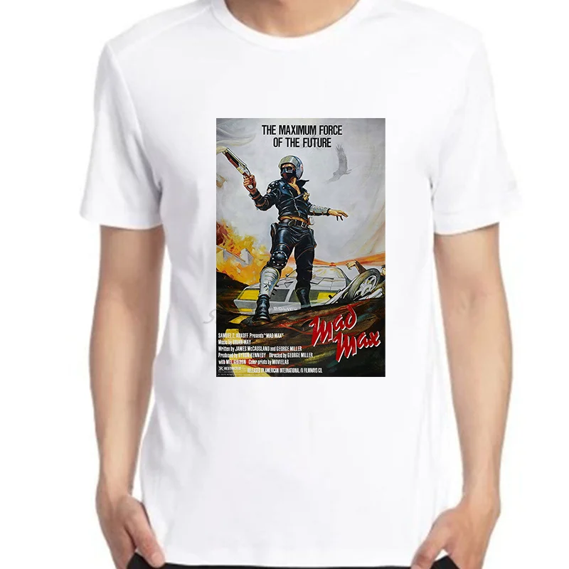 

Mad Max постер фильма Мел Гибсон дышащие печатные Графические футболки оверсайз с коротким рукавом футболки летняя мужская одежда
