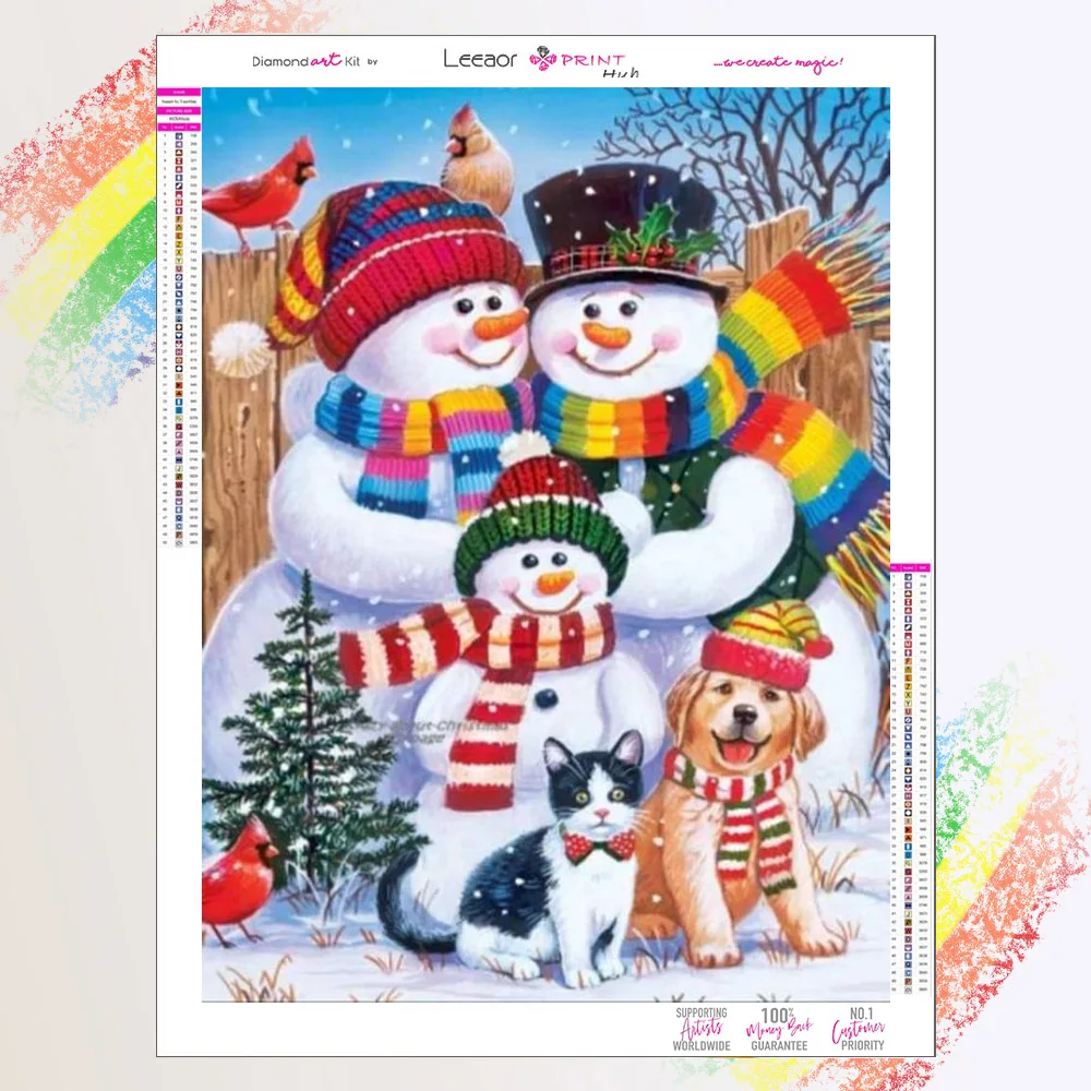 

Рождественский подарок, набор для алмазной живописи, снеговик, искусство, вышивка крестиком, мозаика, мультяшная вышивка, Рождественское украшение, наклейка на стену