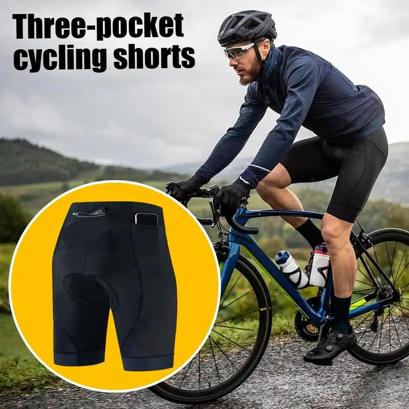 Pantaloncini Ciclismo Uomo Con Imbottitura Gel - Compressione, Traspiranti, Asciugatura Rapida - Foto 3