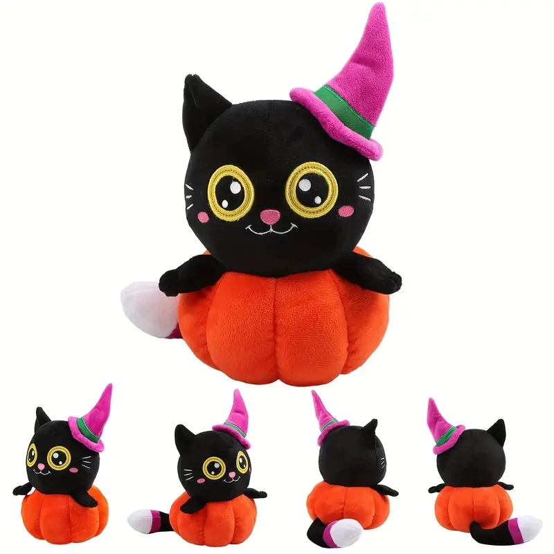 Pumpkin Kitty Halloween Stuffed Animal