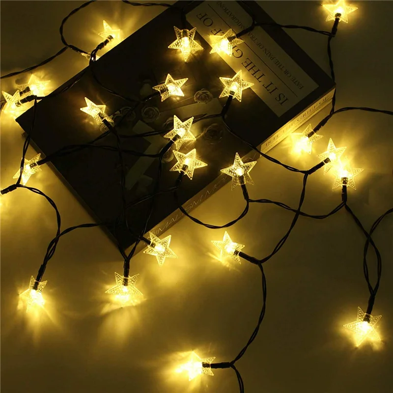 Solar Star String Lights 100LED 8 Modes Outdoors Twinkle Fairy Lights Waterproof Star Twinkle Lights for Lawn Gardens Patio 5