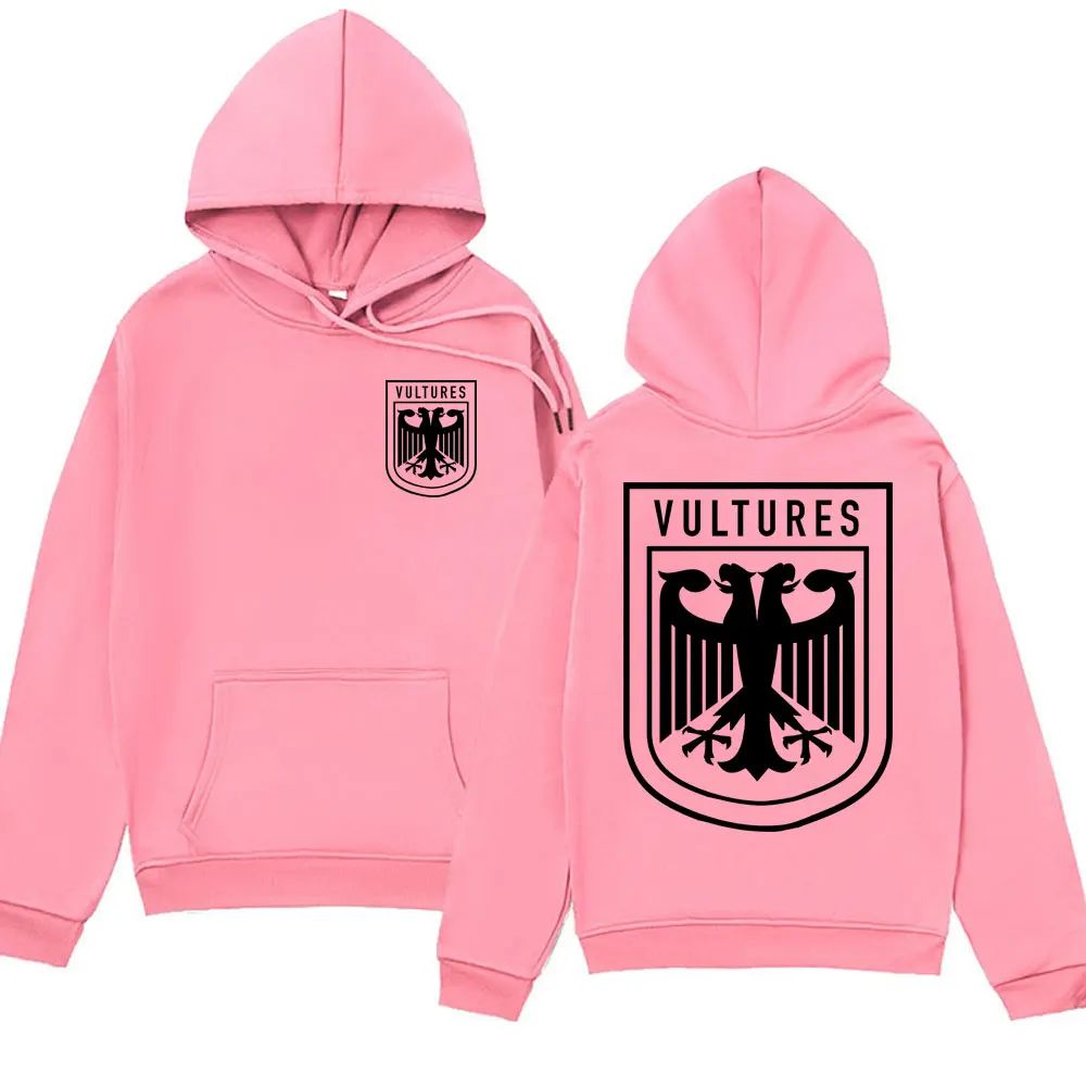 Rapper Kanye West Vultures New Album Graphics Print Hoodie Men Women's Fashion Oversized Hip Hop Hoodies Sweatshirts Streetwear