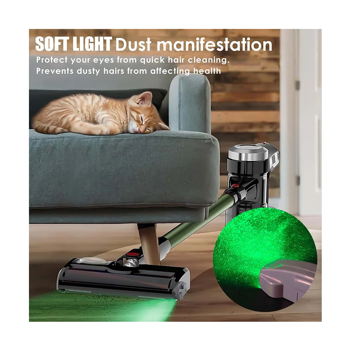 Vacuum Cleaner Vacuum Cleaner Dust Display LED Lamp Clean Up Hidden Dust Pet Hair Vacuum Cleaner Accessories for Home Pet Shop