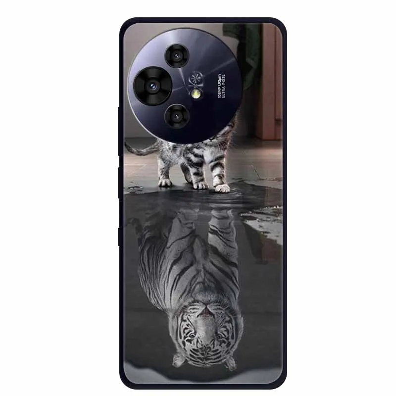 Premium Black Silicone Protective Case for TCL 50 Pro NxtPaper 5G