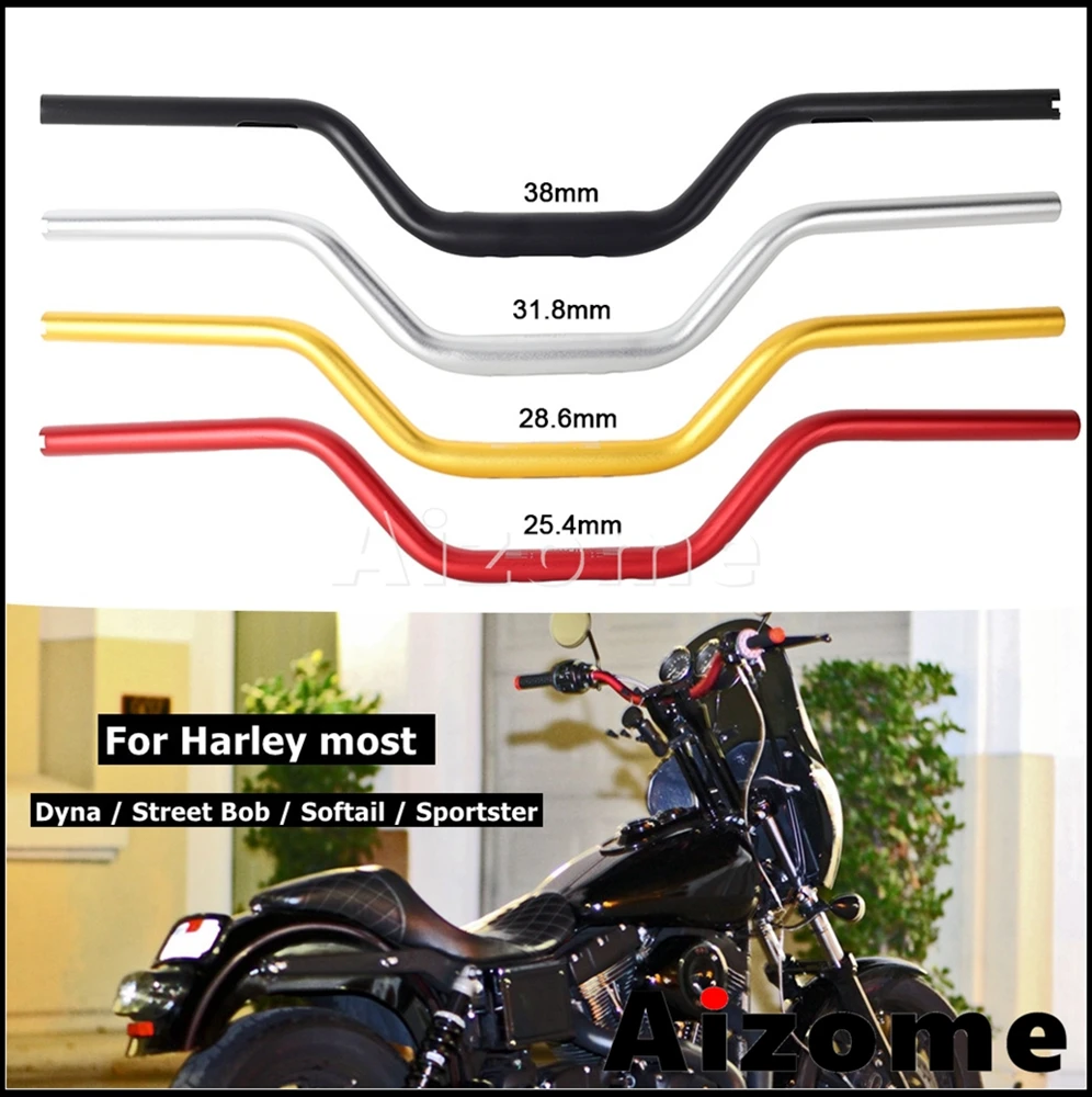 

25.4-38mm Tapered Moto High Bend Handlebar Motorcycle Riser Bar For Harley Sportster Softail Touring Dyna Club Style Handlebars