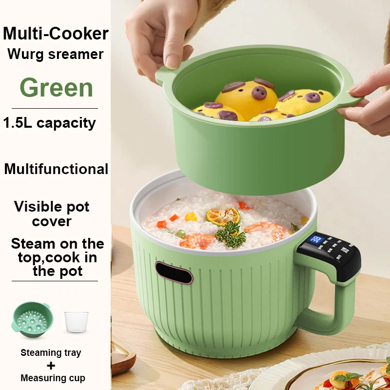 With steamer Green