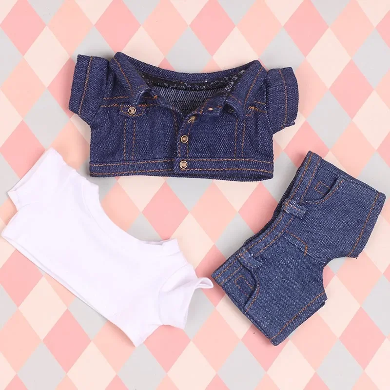 For 15cm 20cm Doll Clothes Outfit Jeans Set Dolls Accessories Changing Dress Play Game Idol Doll Toys in Stock 5