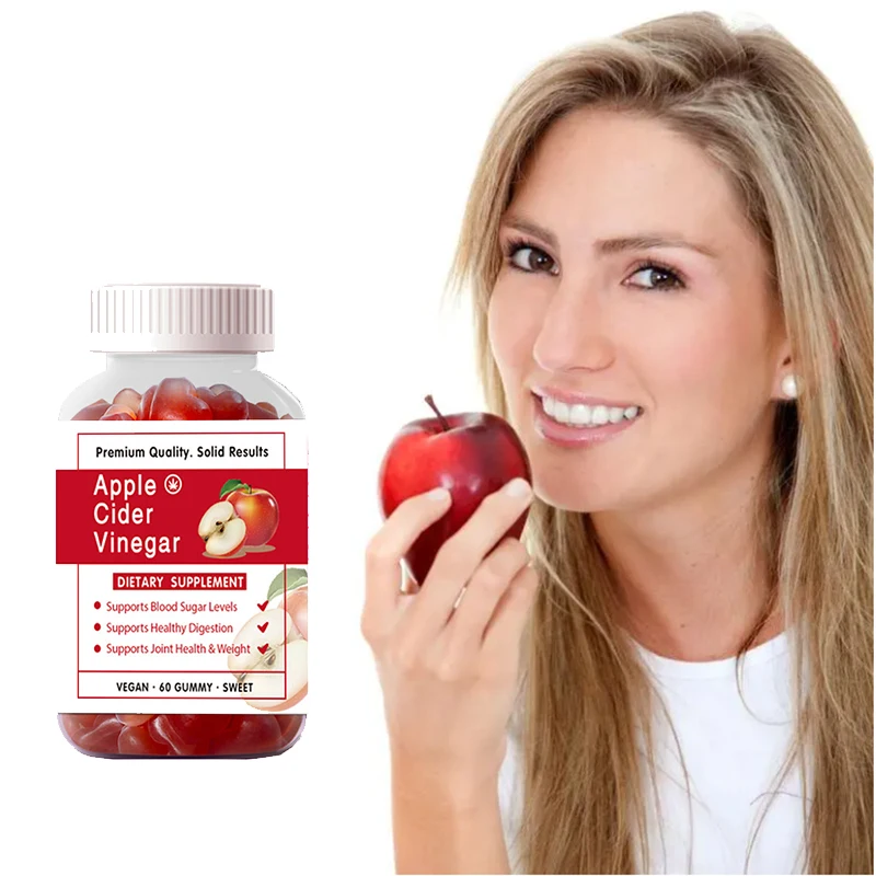 

Free shipping 60 Pills Apple Cider Vinegar Gummies Gummy Bears Bottled Vitamin Gummies Defecation Probiotic Gummies