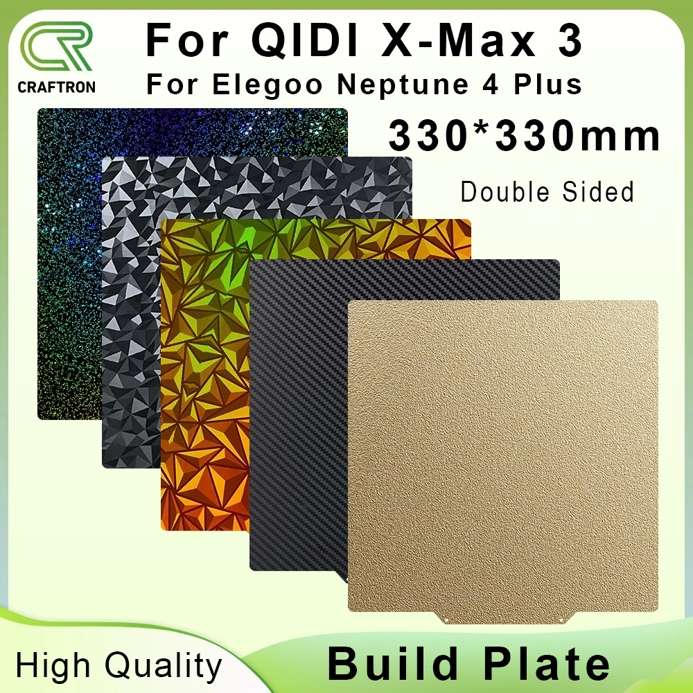 Placa De Construção Texture PEI Para Impressora 3D Neptune 3 Plus/Neptune 4 Plus, Placa De