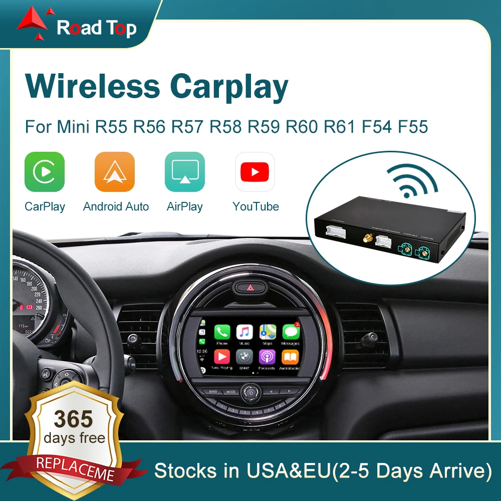 Wireless CarPlay Android Auto for Mini R55 R56 R57 R58 R59 R60 R61 F54