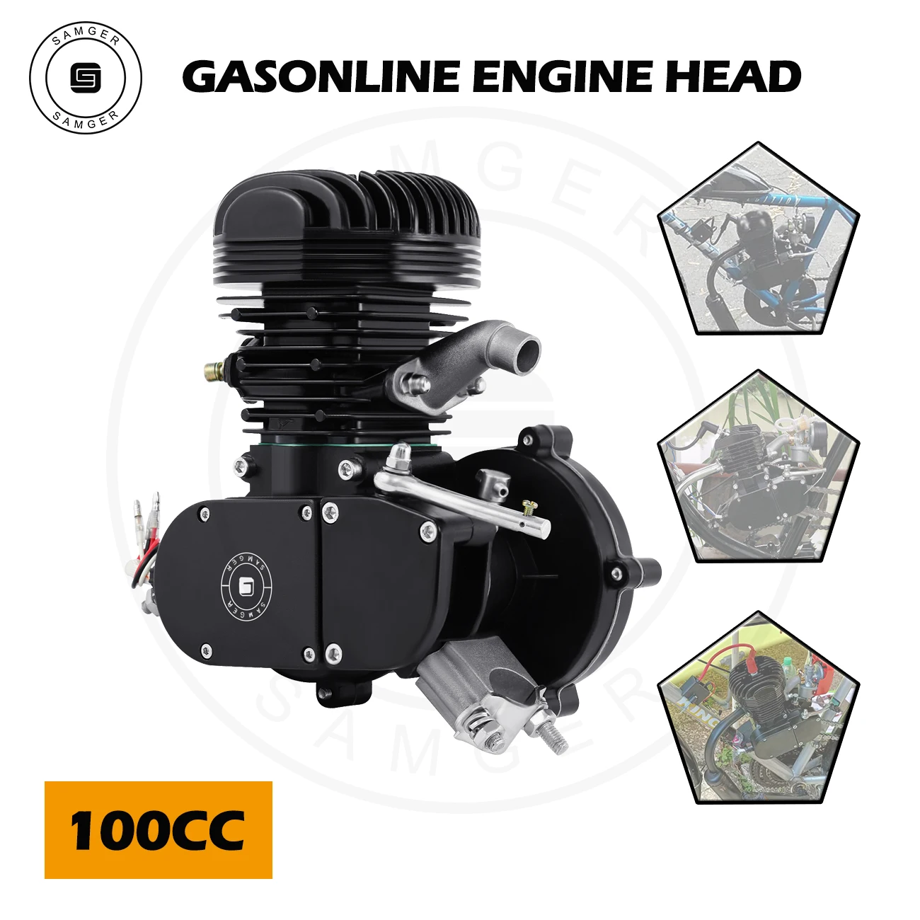 Samger 100CC 2 Stroke Motor Gasoline Engine Head Ebike Motorized