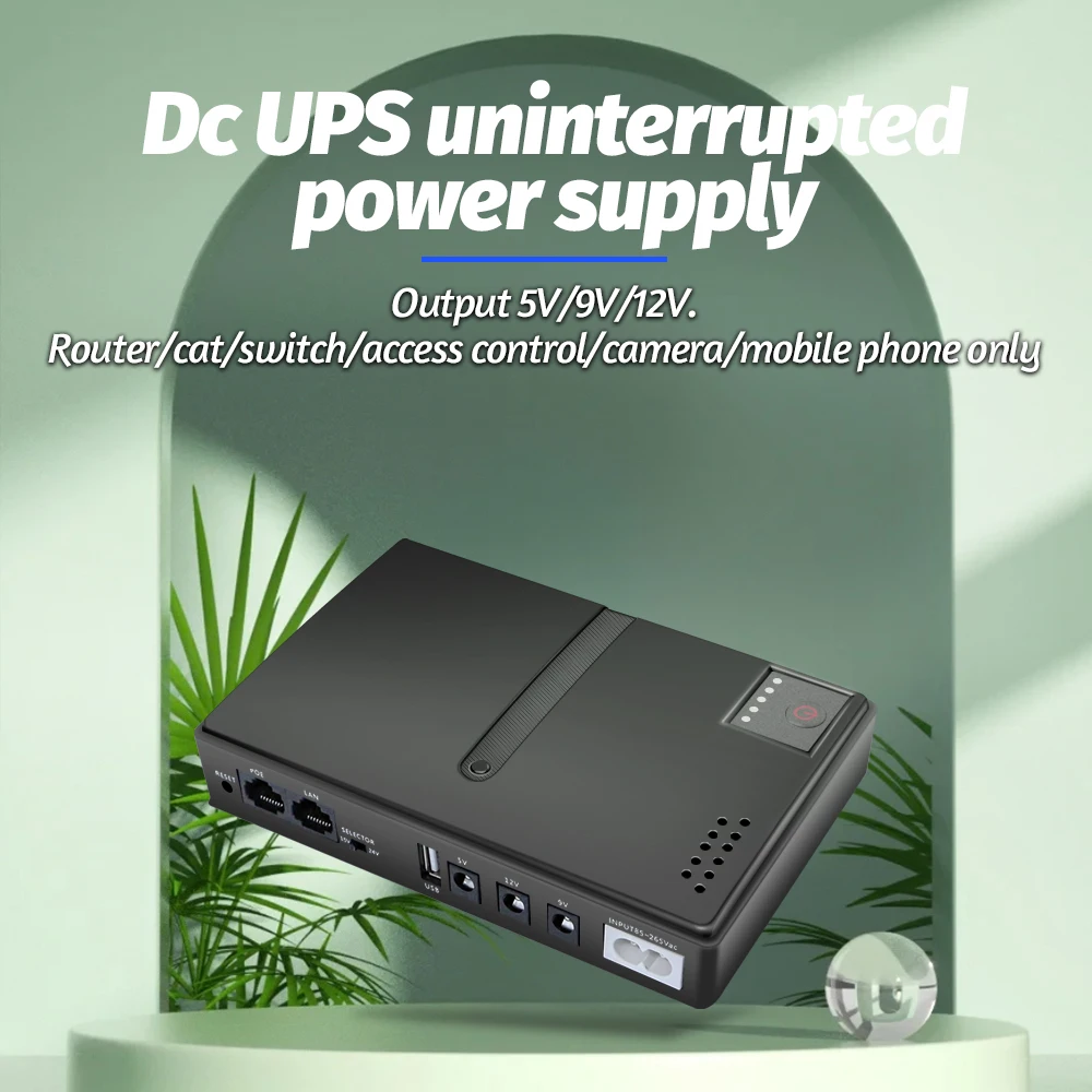 UPS Router Optical Cat Adapter Uninterruptible Power Supply DC Backup Power AC 110V 220V To DC 5V 9V 12V NO Battery Portable