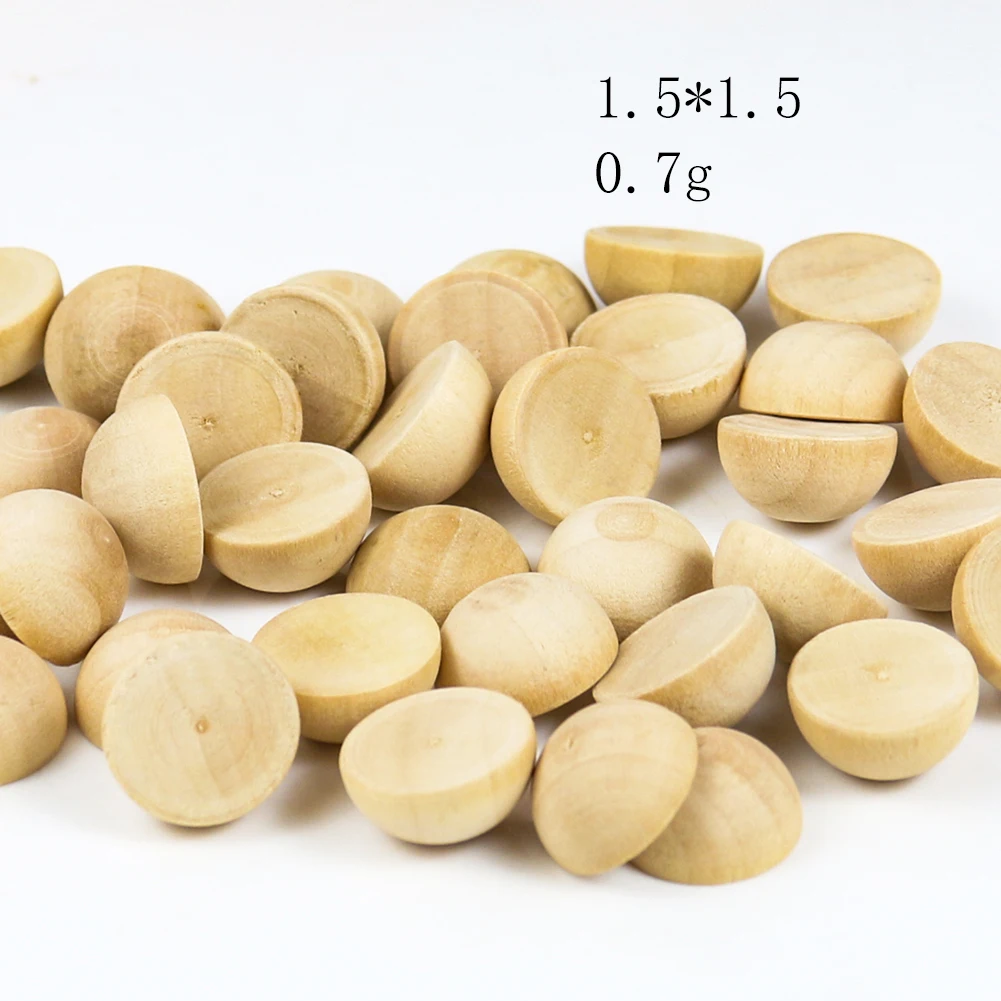 10mm to 75mm Natural Wooden Craft Half Balls/Spheres Wood Semicircle  Semi-circle