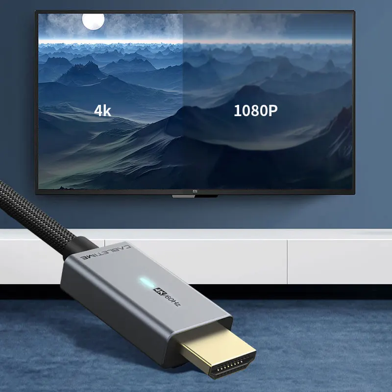 Premium DisplayPort to HDMI 4K Cable - High-Performance Braided Converter for Stunning Visuals