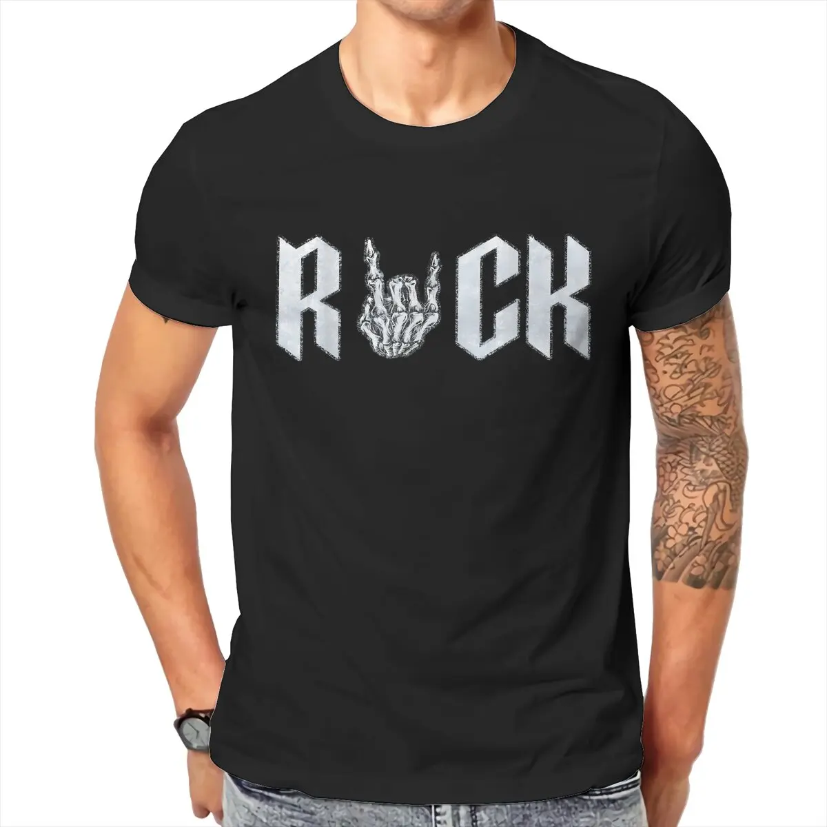 

Оригинальные мужские футболки Power Of Rock с принтом Rockkkk, новая трендовая одежда 6XL