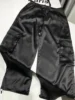 Silk Pink Drawstring Satin Baggy Cargo Pants Women Summer Solid Black Beige Gray Wide Leg Trousers Streetwear Vintage Bottoms 3