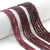 Natural Pyrope Garnet Faceted Round / Cube Beads 2mm,3mm,4mmfor Jewelry Making Bracelet Necklace Beads DIY Accessories Wholesale 3