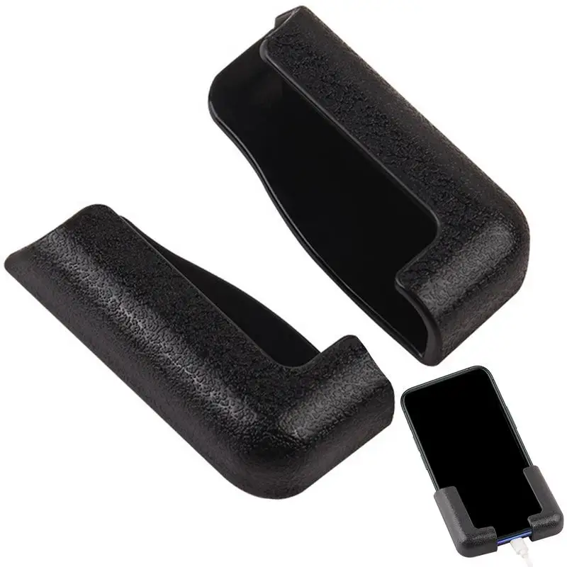 

Wall-Mounted Phone Bracket Black Wall Mounted Charging Phone Stand Sticky Phone Stand For Wall Width Adjustable For All Mobile