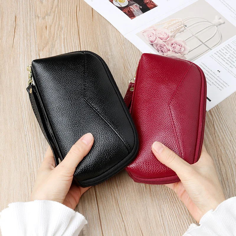 2023 Fashion Female Coin Purse for Women Genuine Leather Keys