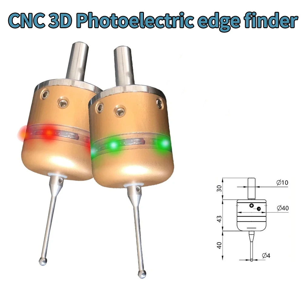 

Latest Cnc Three-coordinate Probe Center Rod 40mm CNC Probe 3D Photoelectric Edge Finder CNC 3MM Probe for Milling Machine