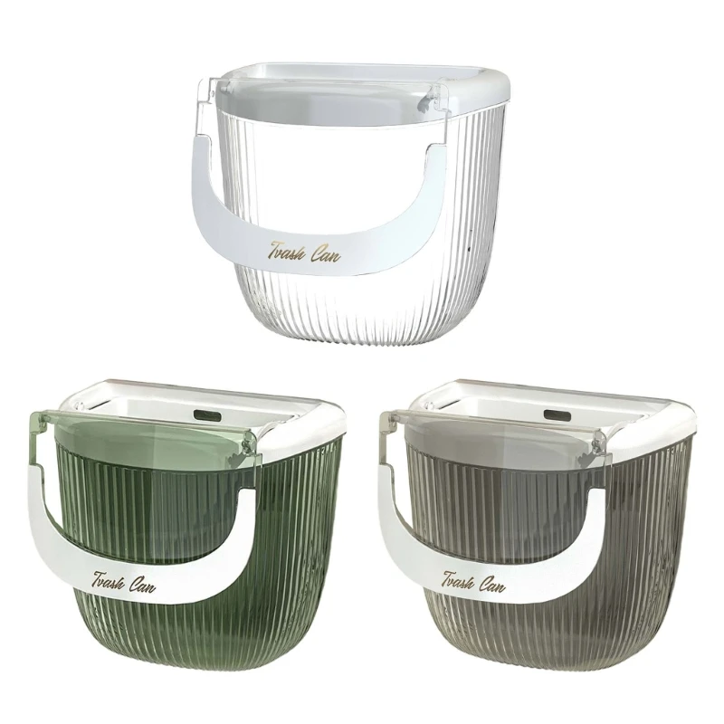 

Hanging Trash Can for Cabinet Door Small Plastic Waste Bin Compost Basket 203C