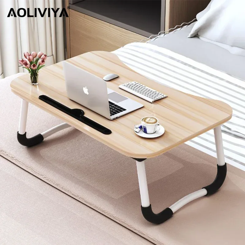 

SH AOLIVIYA Bed Desk Foldable Home Dormitory Bedroom Lazy Student Learning To Write Computer Desk Simple Portable Small Desk