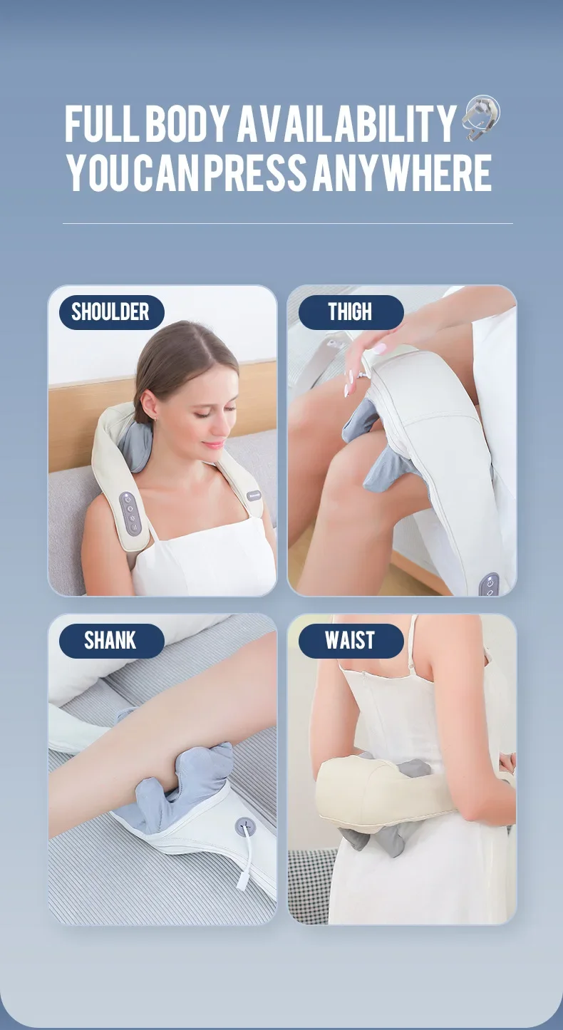 2026 New 26W Brushless Motor Neck And Shoulder Massager Wireless Shoulder And Ba