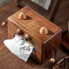 Wooden Little Freak Tissue Box, Wood Simple Drawing Paper Case 3