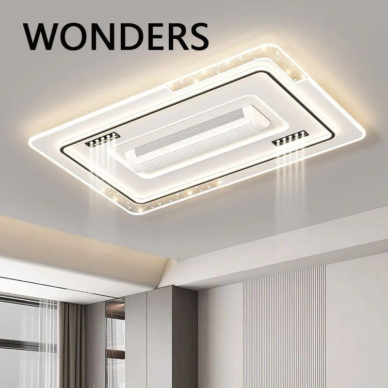 Ceiling Fan Light Indoor Living Room Modern Remote Control Iron Material LED Bladeless for Home Decoration ceiling fan,led ceiling fan lights,led fan light