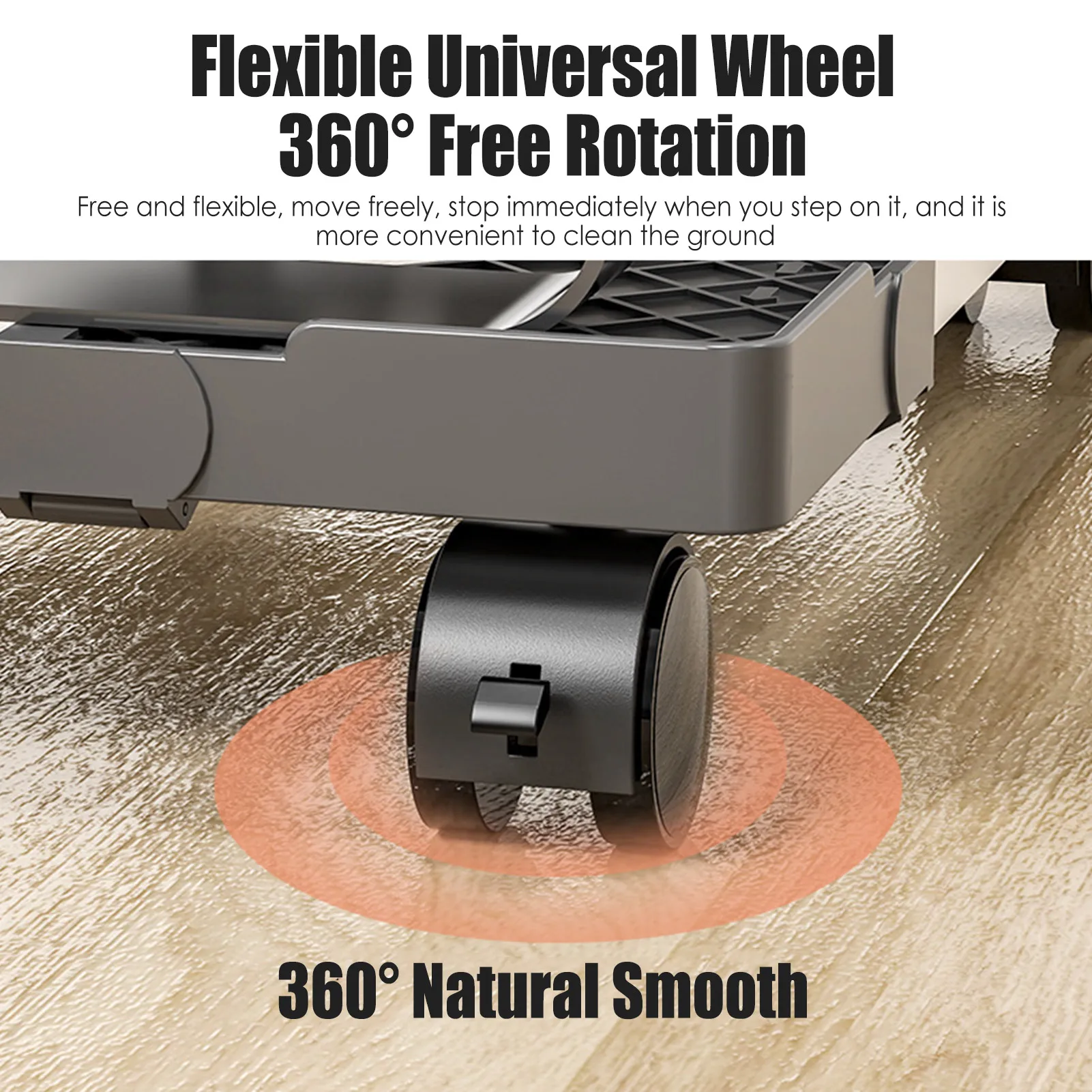 Mobile CPU Stand PC Holder with Caster Wheels Fit Most Computers Printers Computer Stand