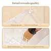 Clear Cosmetic Brush Storage Box, Makeup Brush Holder with Lid, Large-Capacity Design for Organize the Vanity Desk 4