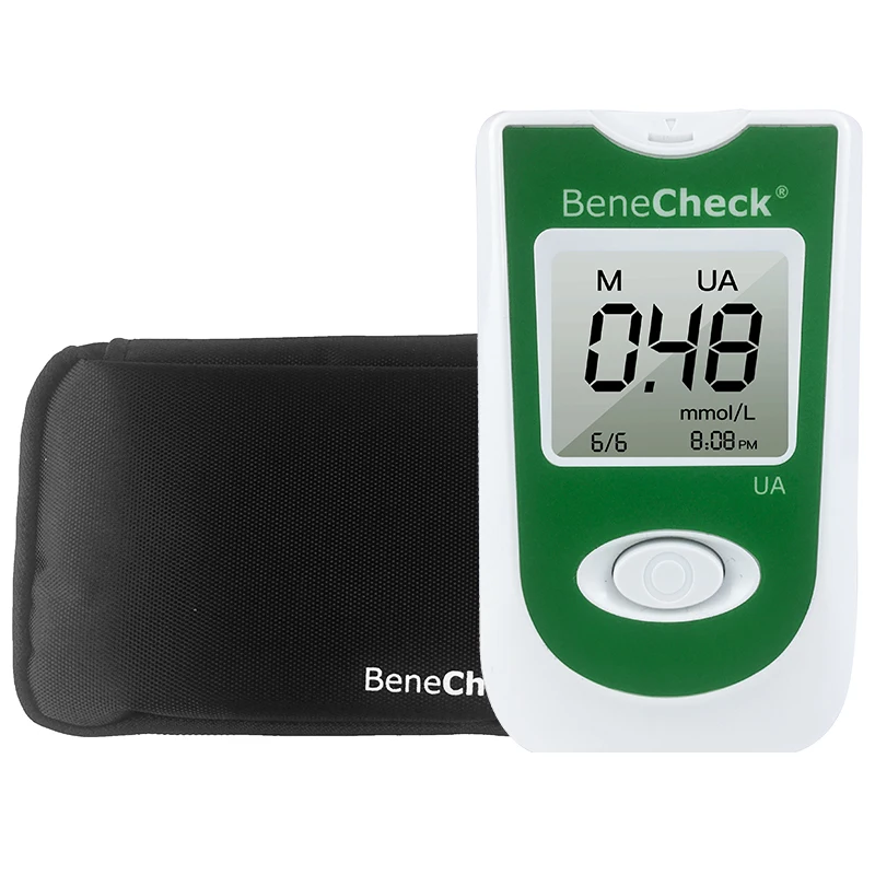 BeneCheck Uric Acid Automatic Meter 10/25Pcs Test Strips and Lancets Needles for Uric Acid Measurement of Gout Monitor Included^