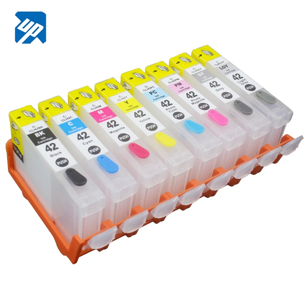 For CANON Pro100 pro-100 Refillable Ink Cartridge CISS CIS CLI-42 Series Empty 1set 8pcs with one time chip