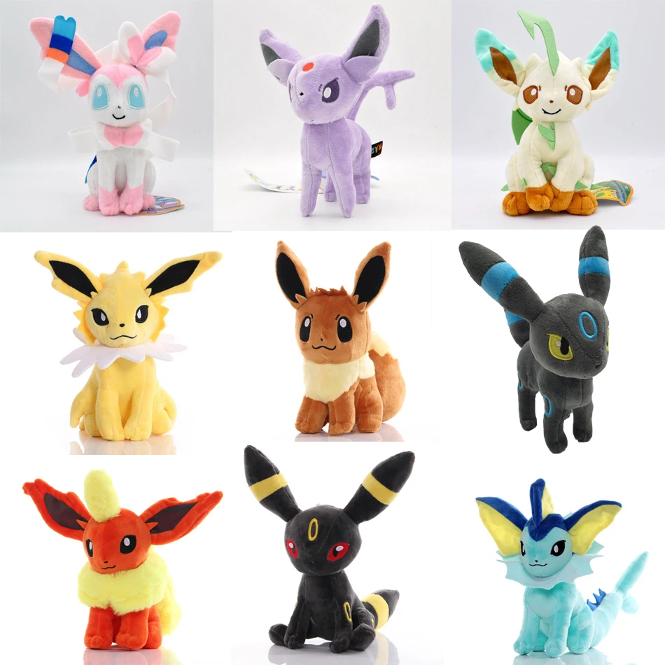 Brinquedo De Pelúcia Pokemon Eevee Evolution Sylveon Flareon Joolaon/Umbreon/Vaporeon/Presente  De Aniversário Para Crianças